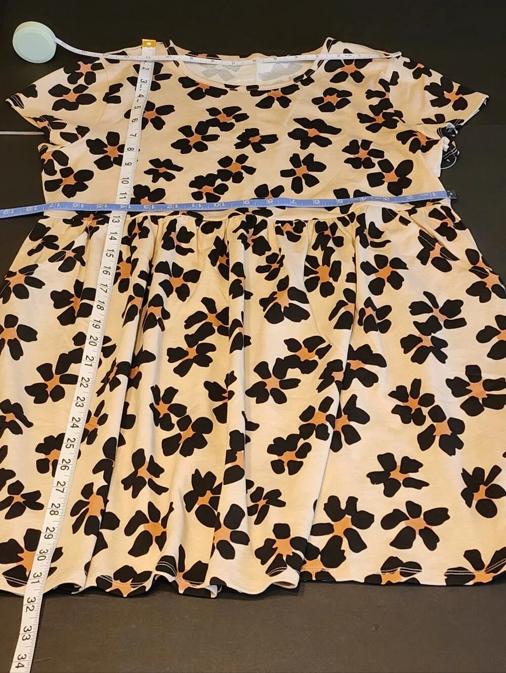 Girls Plus size/Womens Small, Animal Print Dress,Tunic? Whatever? Pockets Cotton